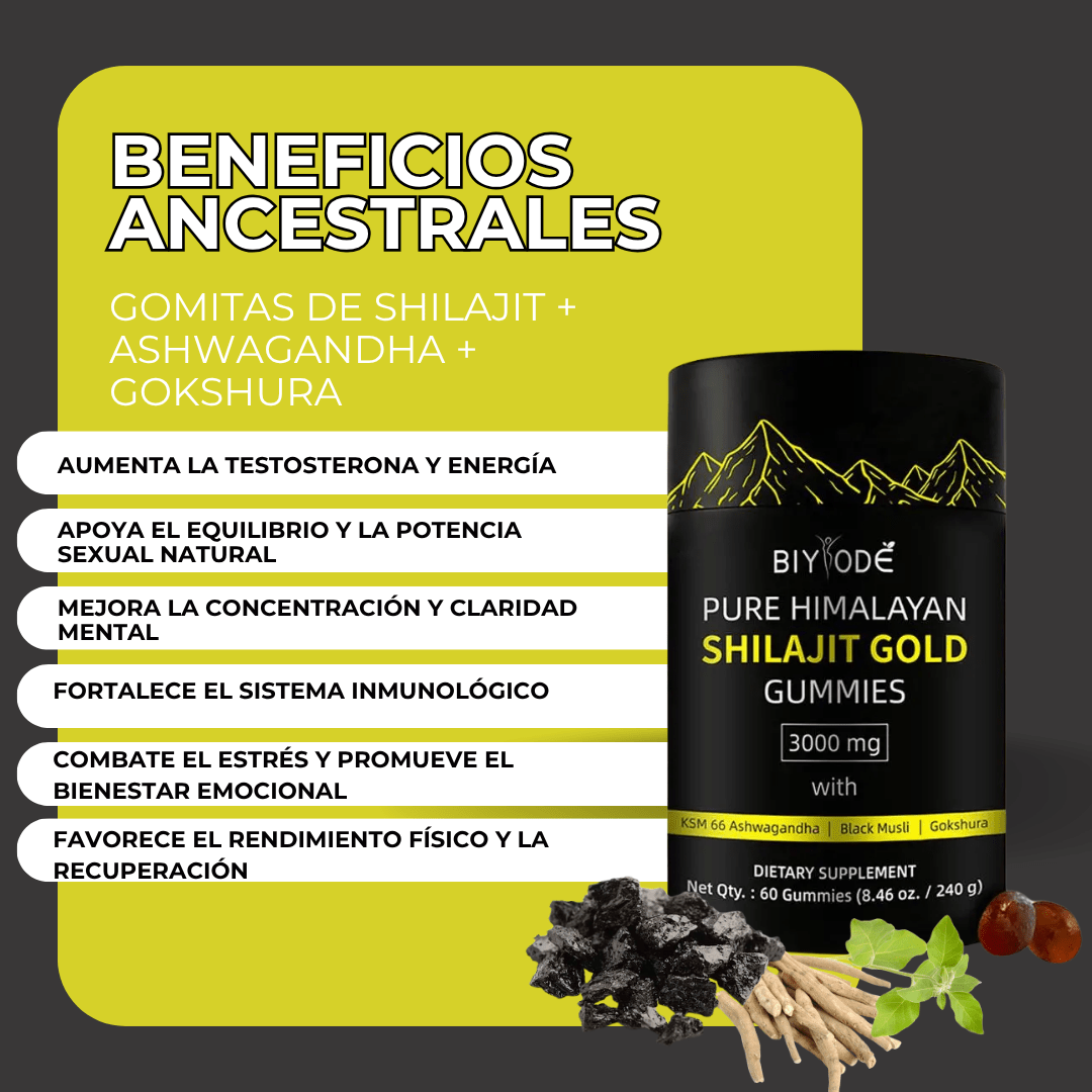 SHILAJIT GOLD GUMMIES - ACTIVA TU MASCULINIDAD NATURALMENTE