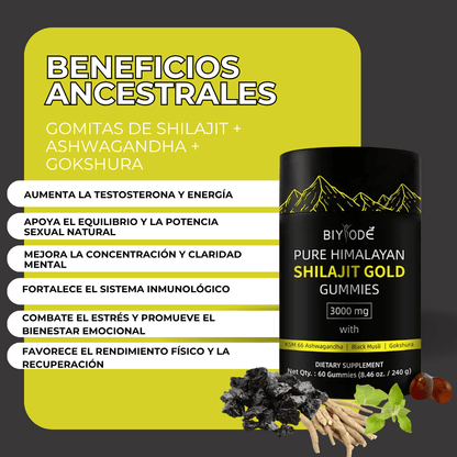 SHILAJIT GOLD GUMMIES - ACTIVA TU MASCULINIDAD NATURALMENTE