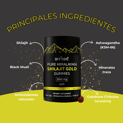 SHILAJIT GOLD GUMMIES - ACTIVA TU MASCULINIDAD NATURALMENTE