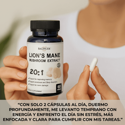 100% HONGO MELENA DE LEÓN - Reduce el estrés y mejora tu sueño - APROVECHA LAS CYBER REBAJAS